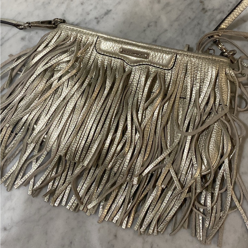 Rebecca Minkoff Silver Fringe Bag
